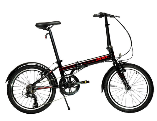 Zizzo Via 7-Speed Aluminum 20 Folding Bike - Sky Blue