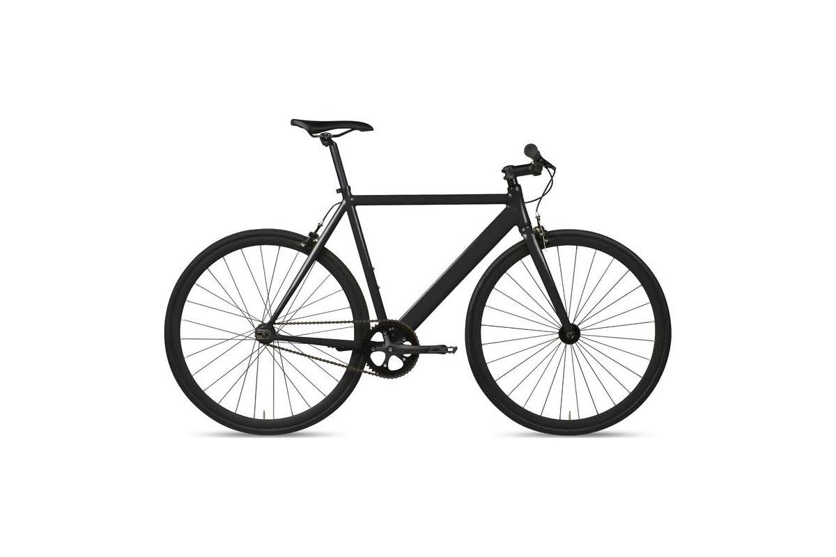 6KU Aluminum Fixed Gear Single-Speed Fixie Urban Track Bike, Crisp White, 55cm/M